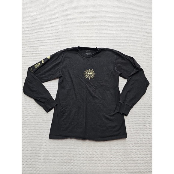 Vans Shirt Womens Small Black Spider Web Classic Fit Tee - Picture 1 of 7